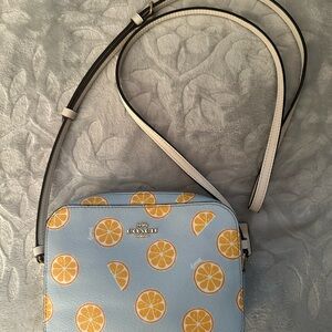 Coach Vibrant Blue and Orange Crossbody Bag